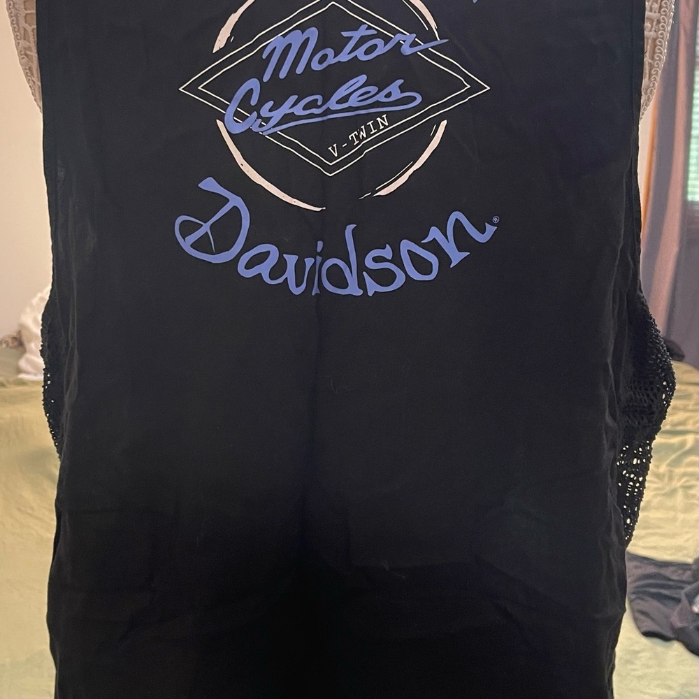 Harley-Davidson Black Tee with Blue Logo plus size 1W